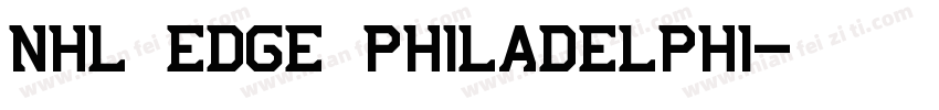 NHL Edge Philadelphi字体转换